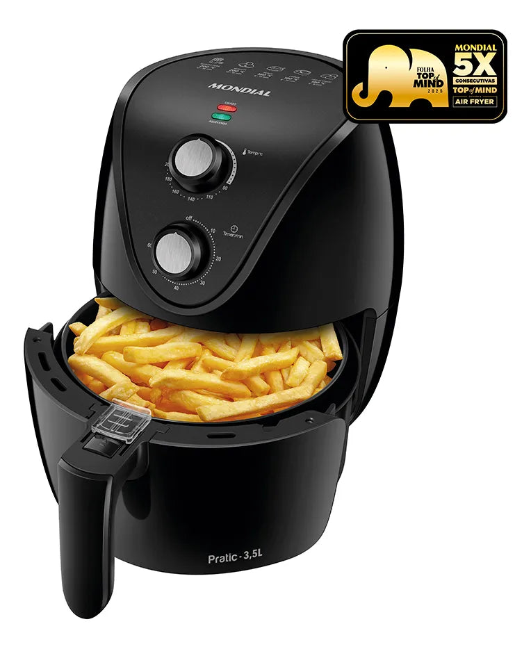 Fritadeira De Ar Af-35-bf Air Fryer 3,5l Preta Mondial - Image 1