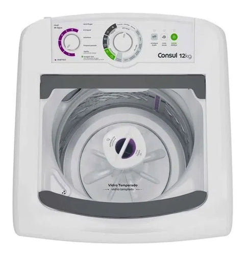 Imagem 3 de 6 de Máquina de Lavar Consul Cwh12bb Branca 12kg com Dosagem Econômica e Ciclo Edredom