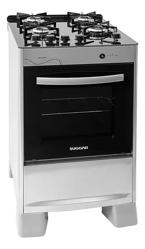 Fogão De Piso 4 Bocas Mesa Vidro Neo Glass Suggar Bivolt - Image 2
