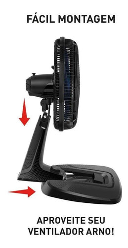 Imagem 6 de 7 de Arno Ventilador Xtreme Force Breeze Vb40 60Hz Cor Da Estrutura Preto Quantidade De Pás 6