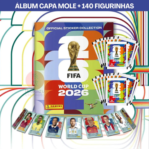 Kit Album Copa Do Mundo Fifa 2026 Capa Mole + Figurinhas