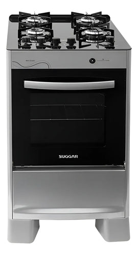 Imagem 1 de 6 de Fogão De Piso 4 Bocas Mesa Vidro Neo Glass Suggar Bivolt