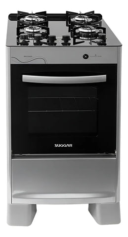 Fogão De Piso 4 Bocas Mesa Vidro Neo Glass Suggar Bivolt