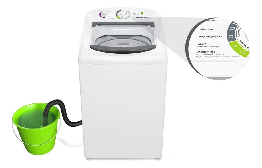 Máquina de Lavar Consul Cwh12bb Branca 12kg com Dosagem Econômica e Ciclo Edredom - Image 6
