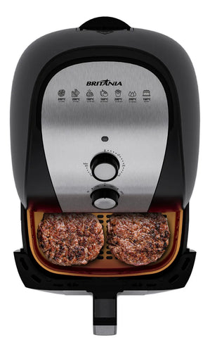 Imagem 2 de 6 de Britânia air fryer BFR51 5,5L antiaderente gold potência de 1500w cor preto